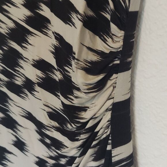 Ann Taylor Loft Patterned Black and White Dress - Picture 3 of 4